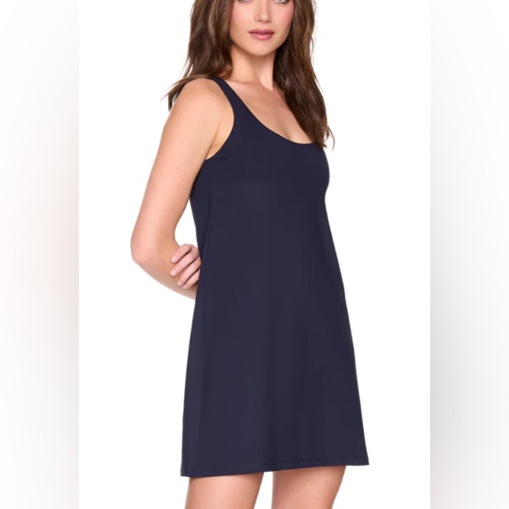 Susana Monaco Low Scoop Tank Shift Dress - Midnight